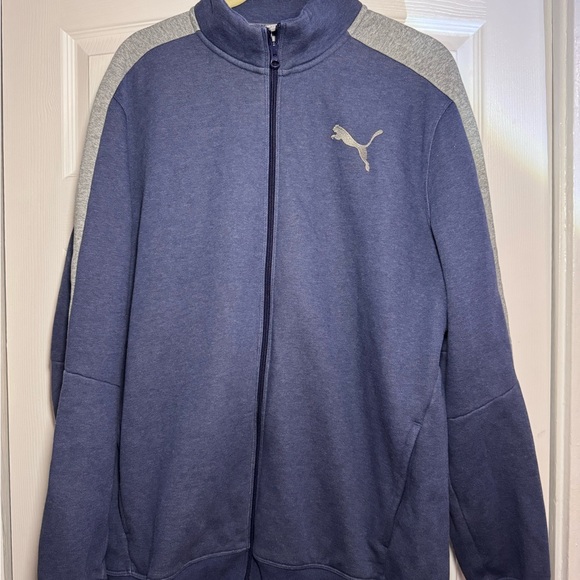 Puma Men's Blue and Gray Sweater size: XL - Picture 1 of 8
